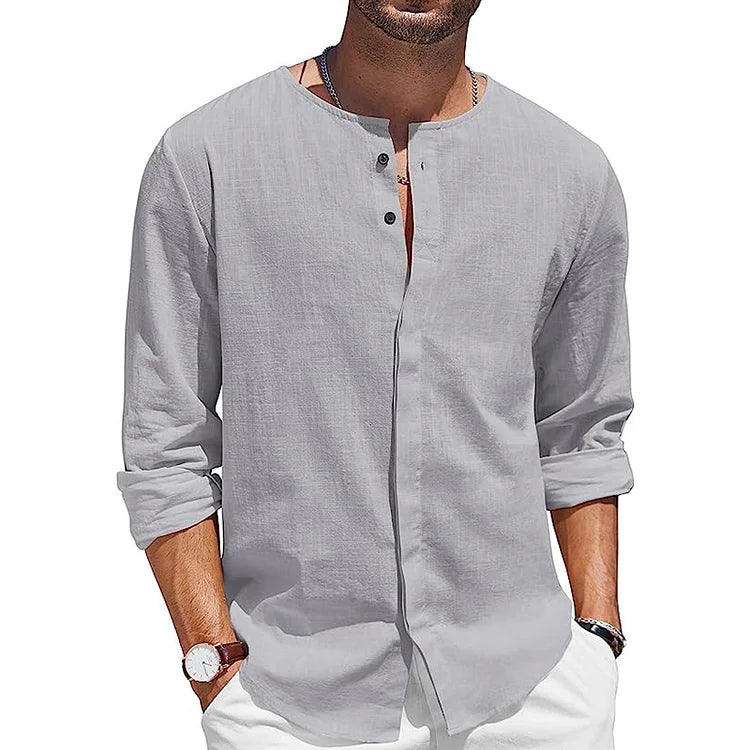 Vintage Casual Linnen Blend Shirt