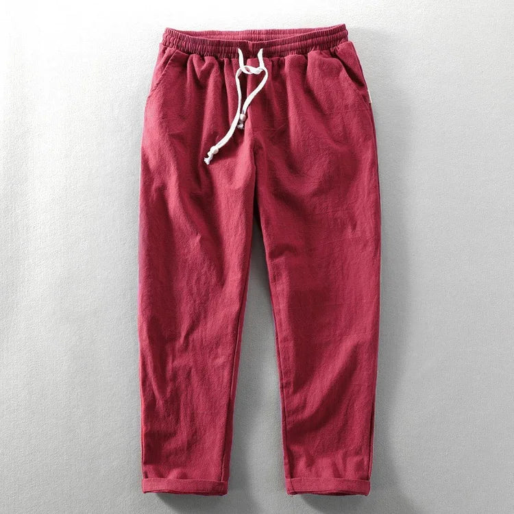 Vintage Japanse Losse Katoen Linnen Casual Broek