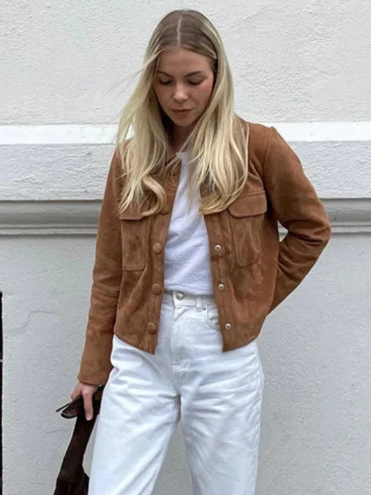 Elegante Wildlederjacke