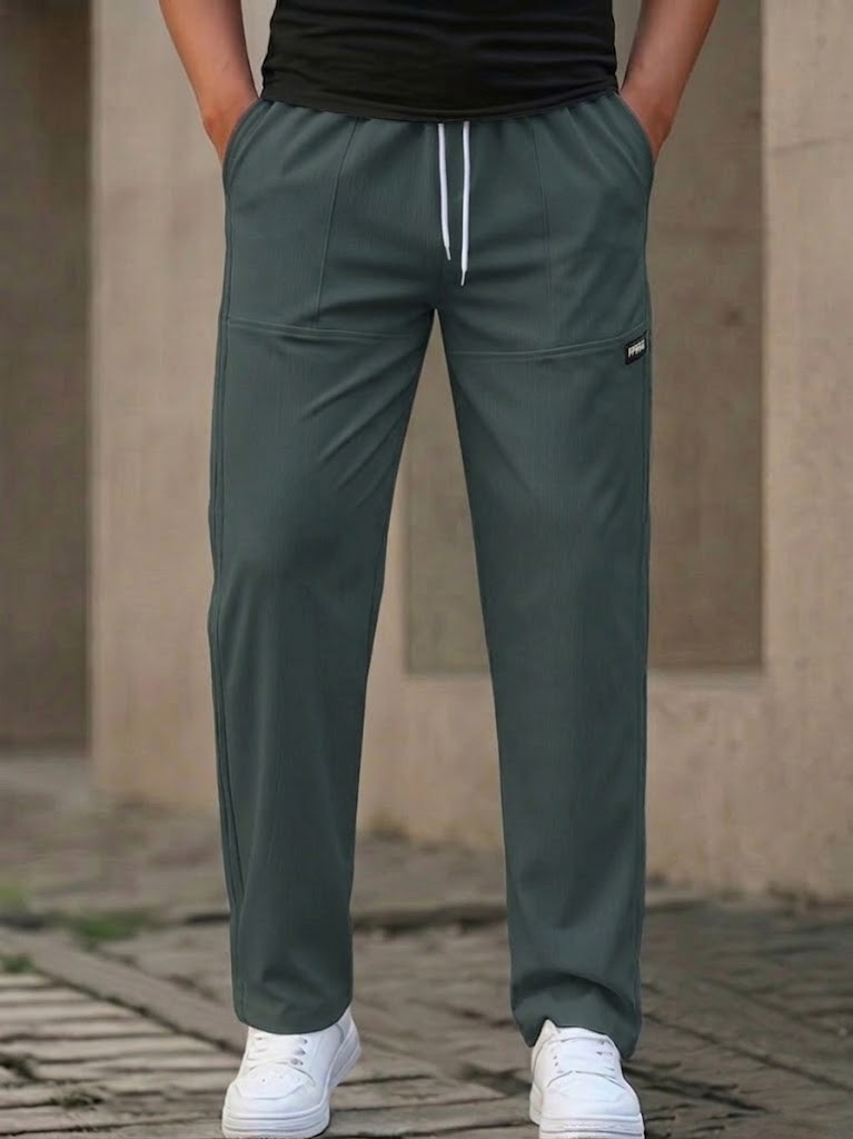 Men's Fleece Straight Leg Joggers Tracksuit Bottoms