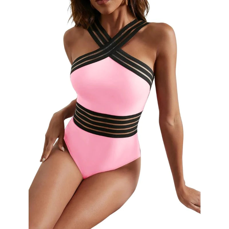 Giada - Maillot de bain une pièce maille ajourée