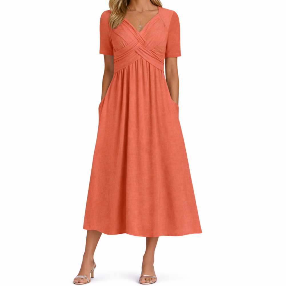 Mirtilla™ V-Ausschnitt Sommerkleid – stilvoll, luftig und vielseitig