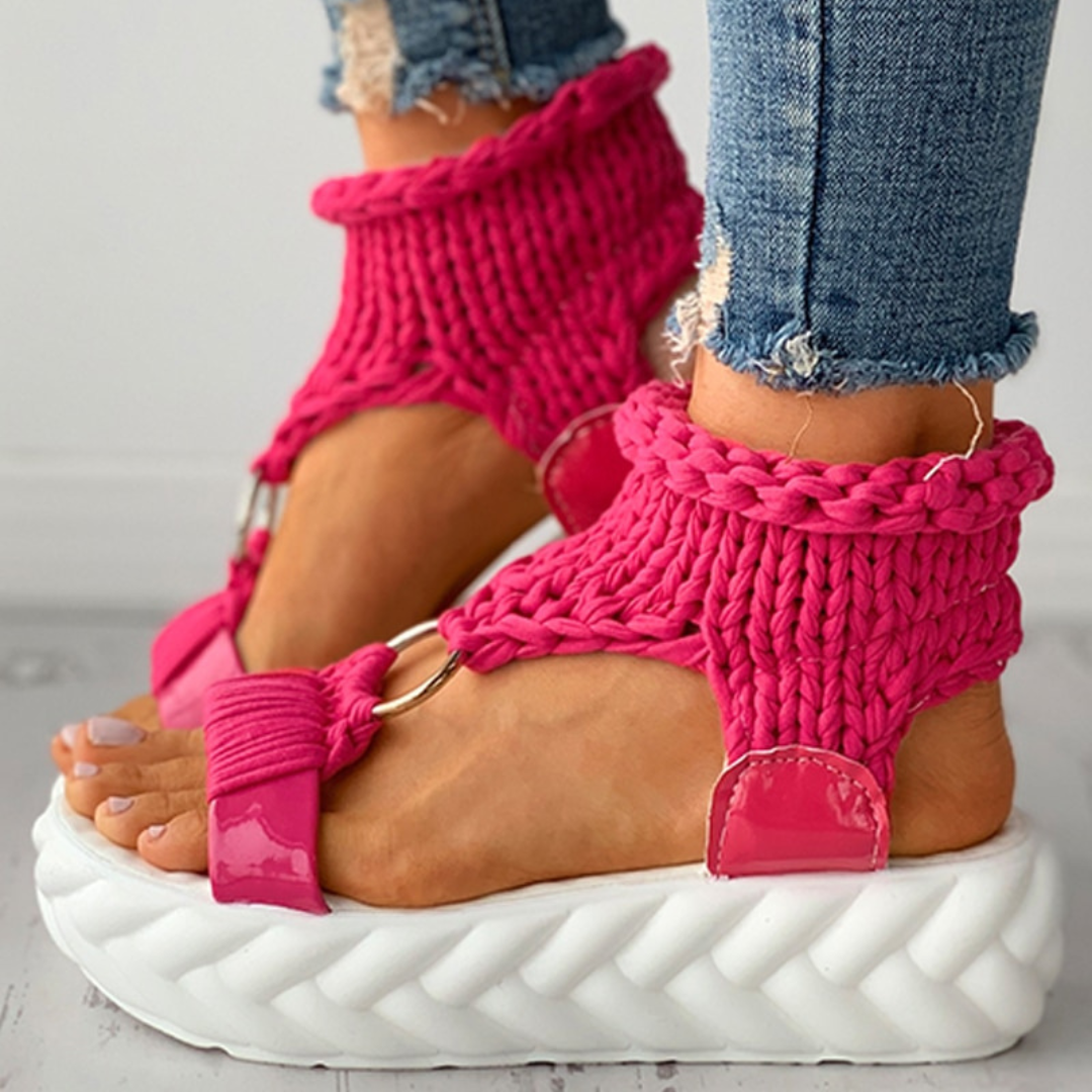 Braided Bliss Crochet Women's Sandals