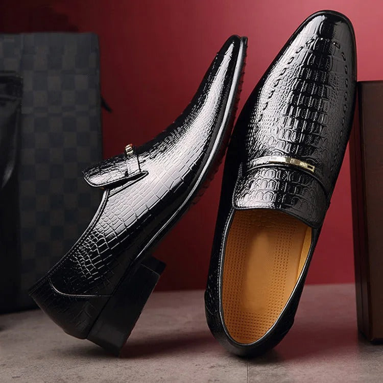 VärdStil by skörten Sweden: Timeless Swedish-Italian Designed Crocodile-Embossed Business Oxfords