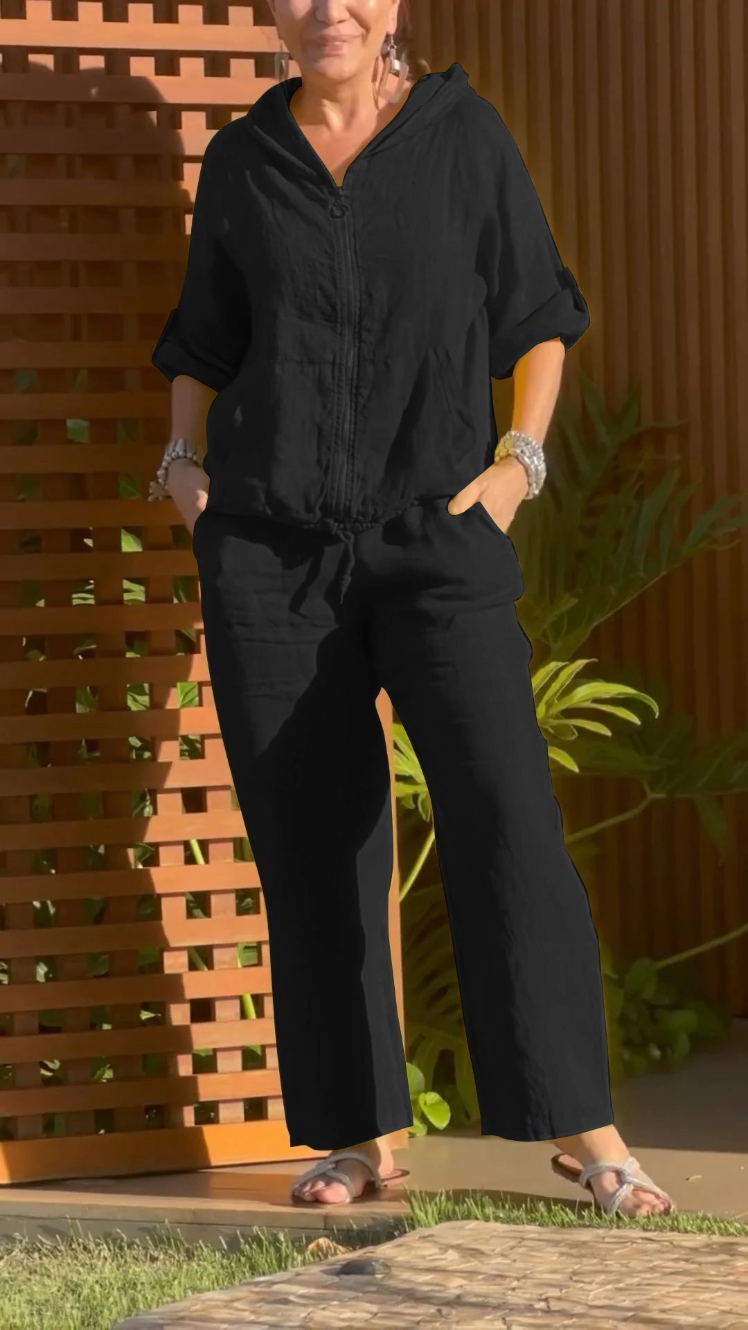 Renira – Linen Cotton Zip Set