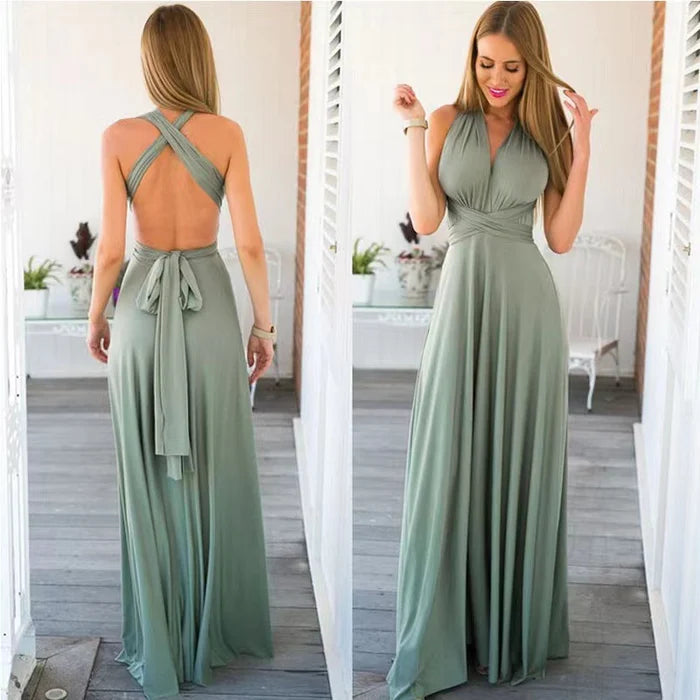 Maxi Dress Cotton Halterneck Backless Spring Occasion Dress