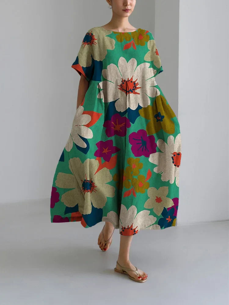 Midi Floral Dress with Bold Style and Light Comfort for Lively Days