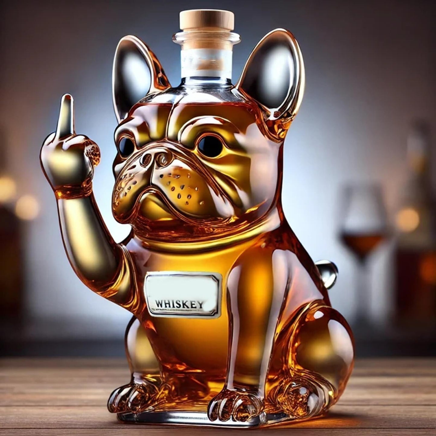 Bulldog Rebel Whiskey Bottle
