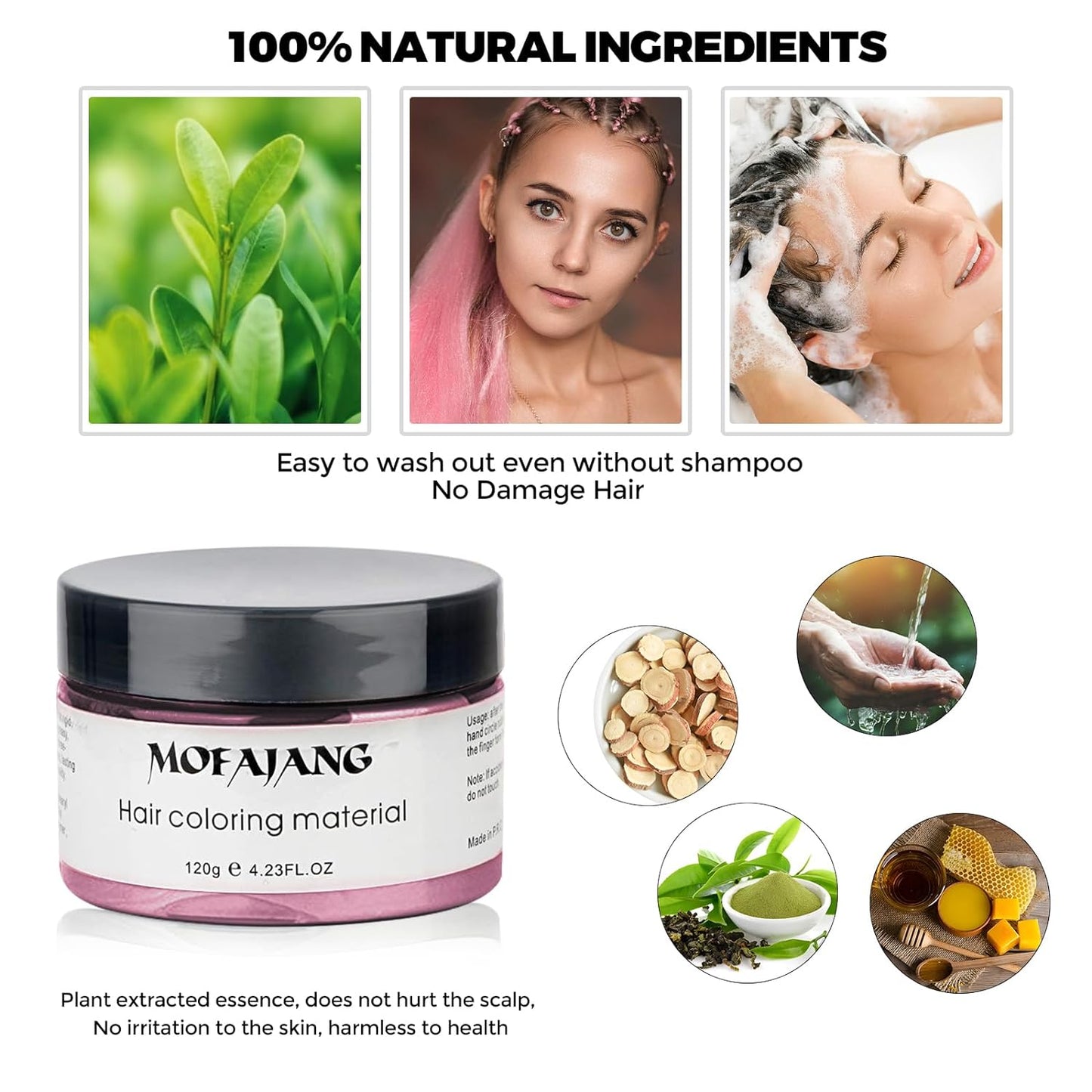 Mofajang® by JesseVance Manhattan: The Only Colored Hair Wax Styling Pomade with Bold Colors, Strong Hold, Simple Style, No Risk, & No Commitment