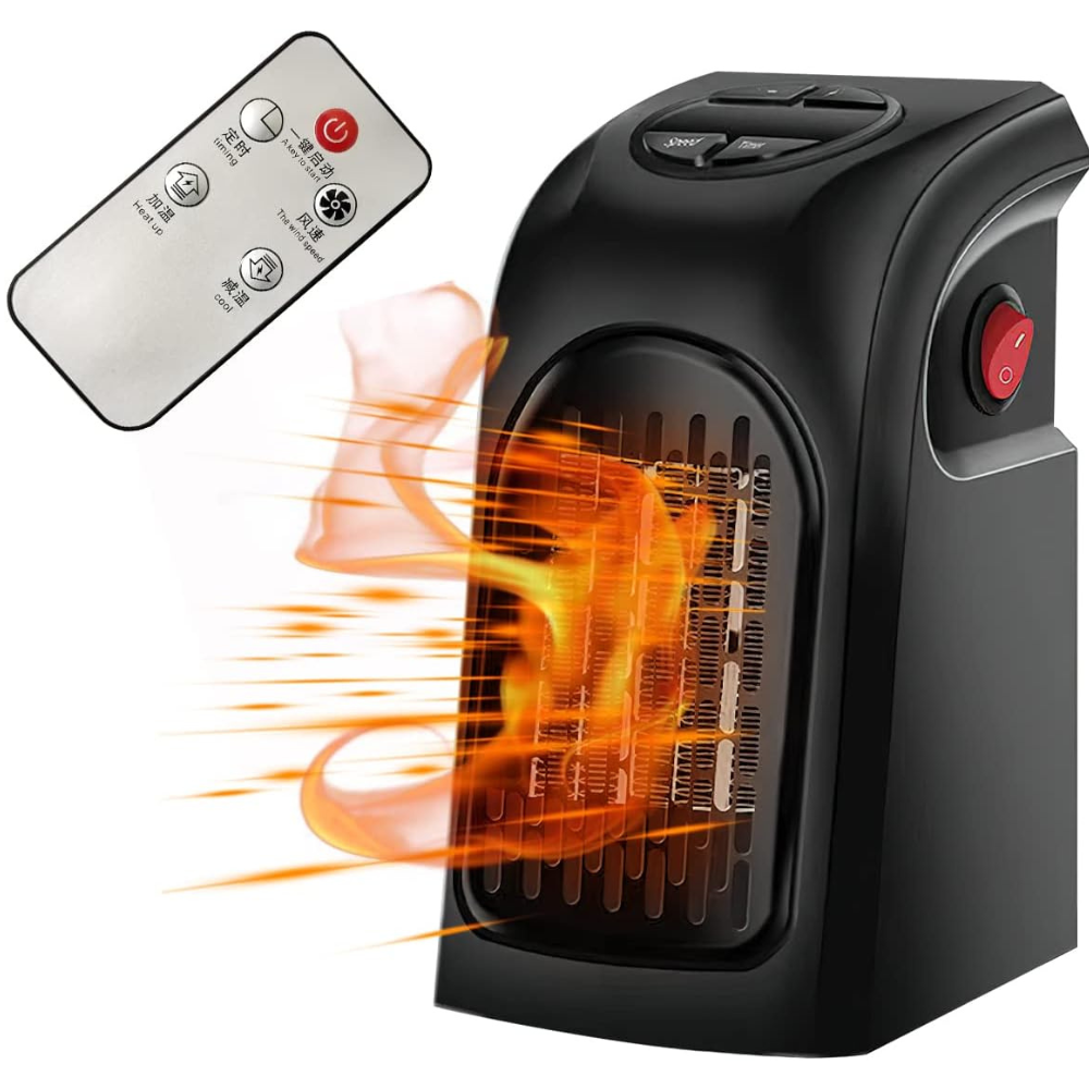 Electric Fan Heater with Thermostat – Compact and Plug-In Design