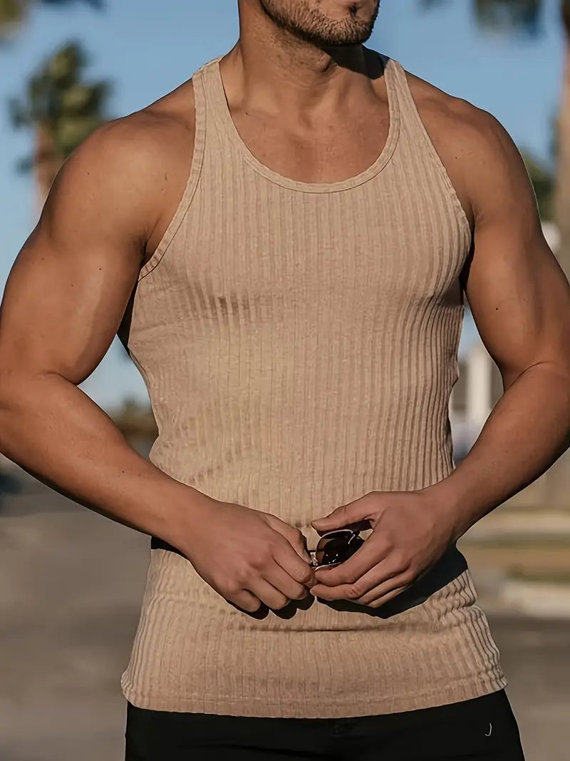 Men’s Casual Breathable Tank Top – Lightweight Comfortable Stylish Everyday Summer Vest