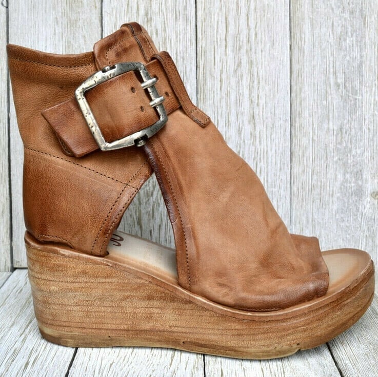 Dawn | Women's Boho Wedge Sandals with Buckle