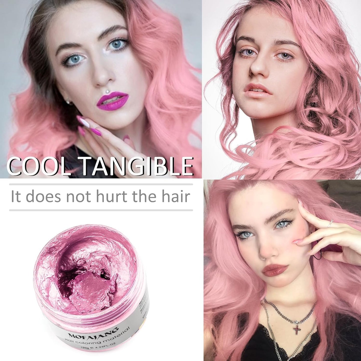 Mofajang® by JesseVance Manhattan: The Only Colored Hair Wax Styling Pomade with Bold Colors, Strong Hold, Simple Style, No Risk, & No Commitment