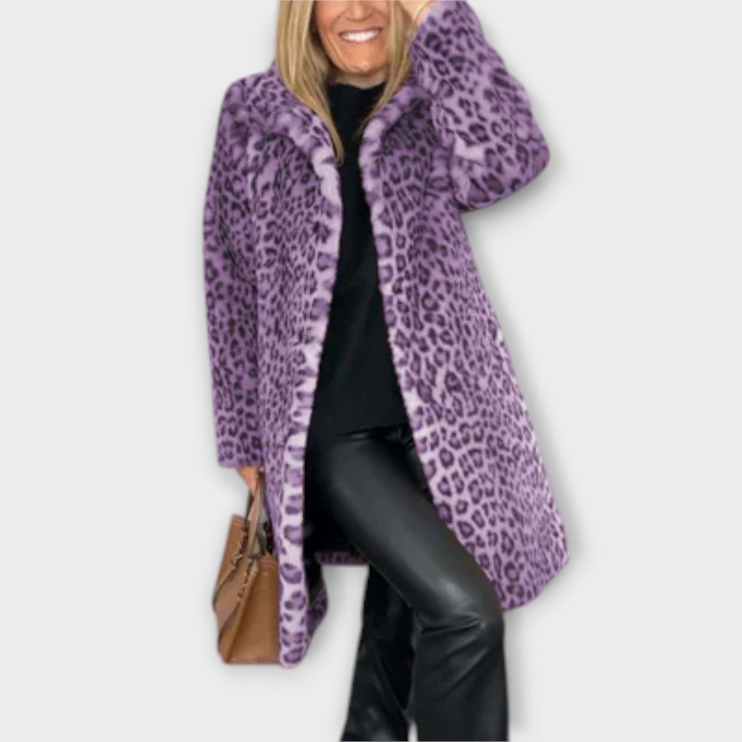 TCF Leopard Coat Fashionable Animal Print Casual Dressy