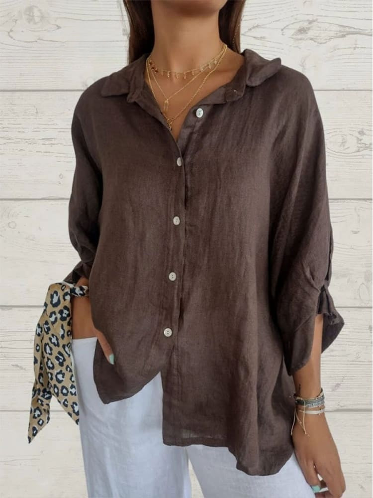 Candice - Linen Ladies Blouse