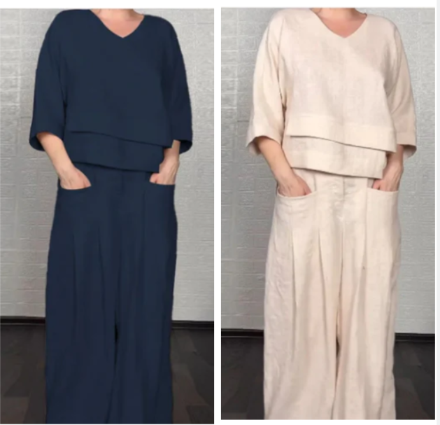 "Noa | Conjunto Minimalista Amplio de Dos Piezas" – Estilo y confort para el día a día✨