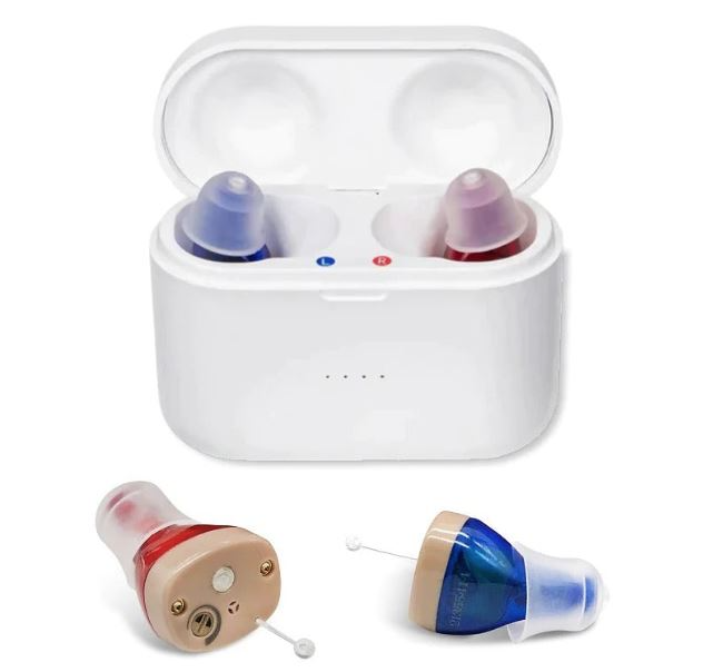 In-Ear Genopladelige Høreapparater med Klar Lyd, Langtidsholdbar Batteri og Behagelig Pasform til Daglig Brug