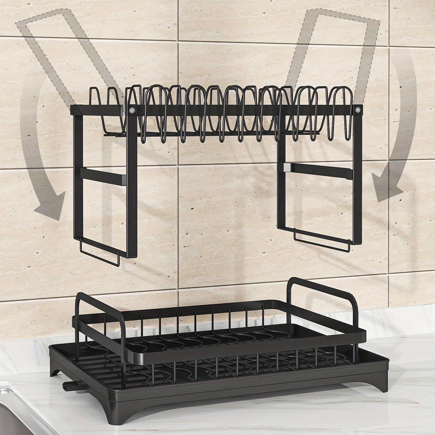 Dubbel Vaatdroogrek | Multifunctioneel & Ruimtebesparend Ontwerp