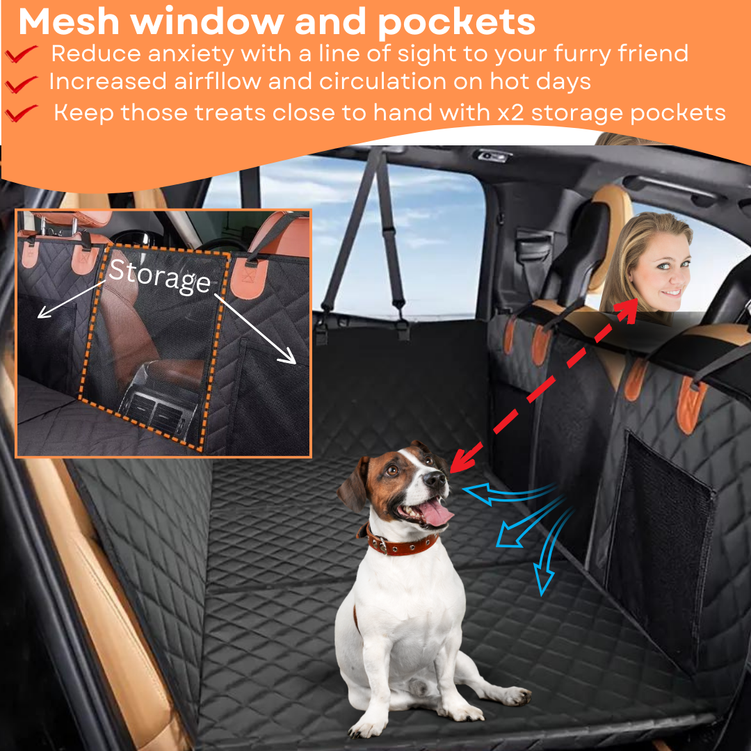 Bark Whisker - Premium Hard Bottom Dog Car Seat Protector