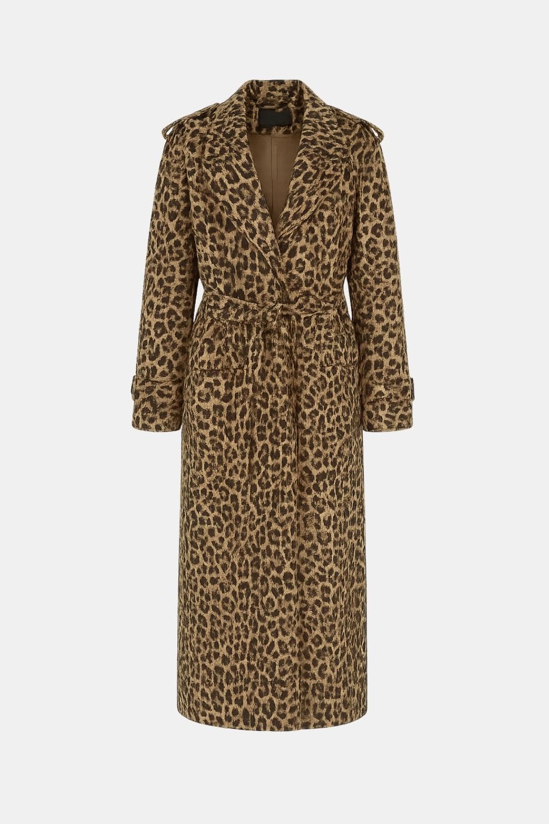Alora – Leopard Print Longline Trench Coat
