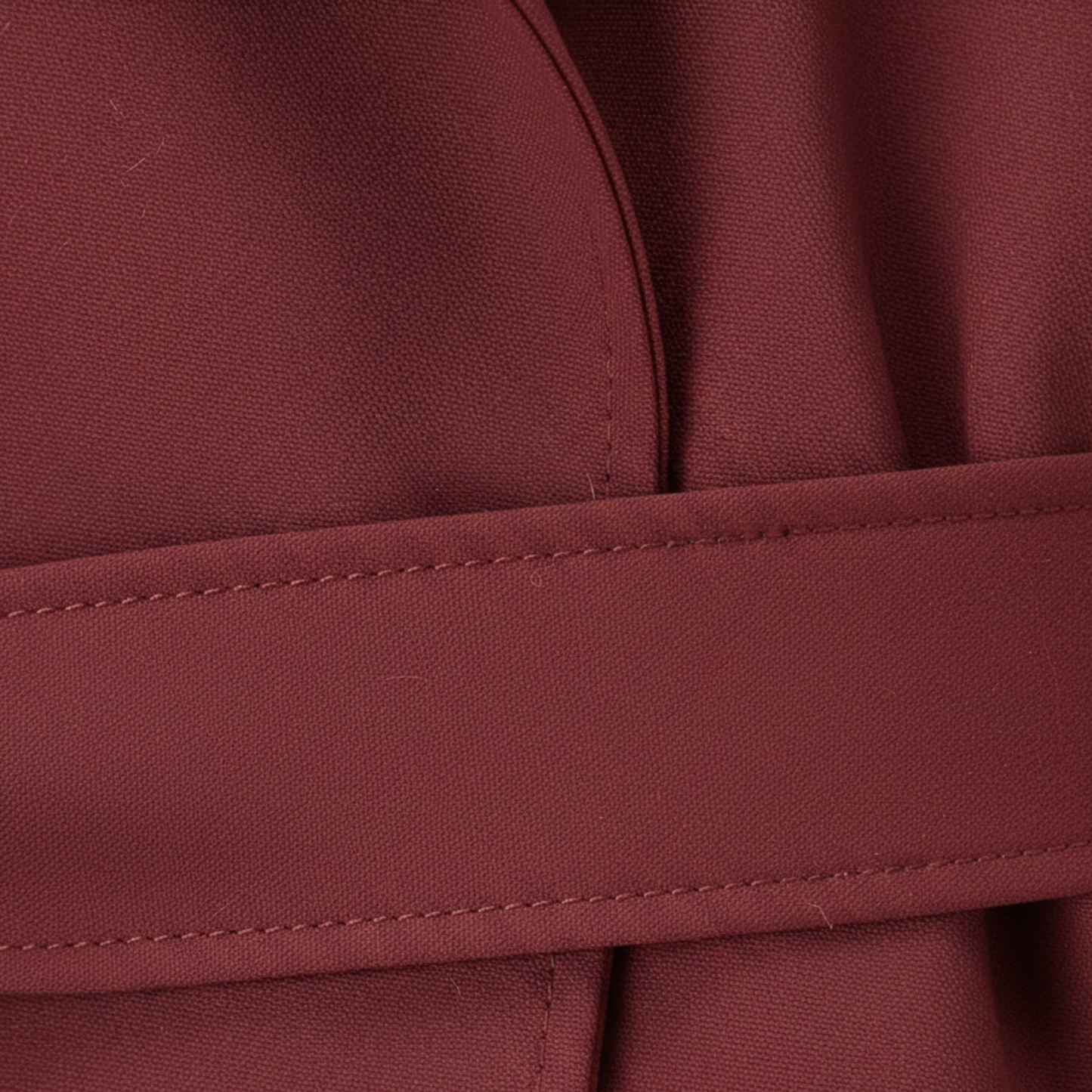 Trench-Coat Court en Polyester avec Ceinture et Col à Revers pour Femme