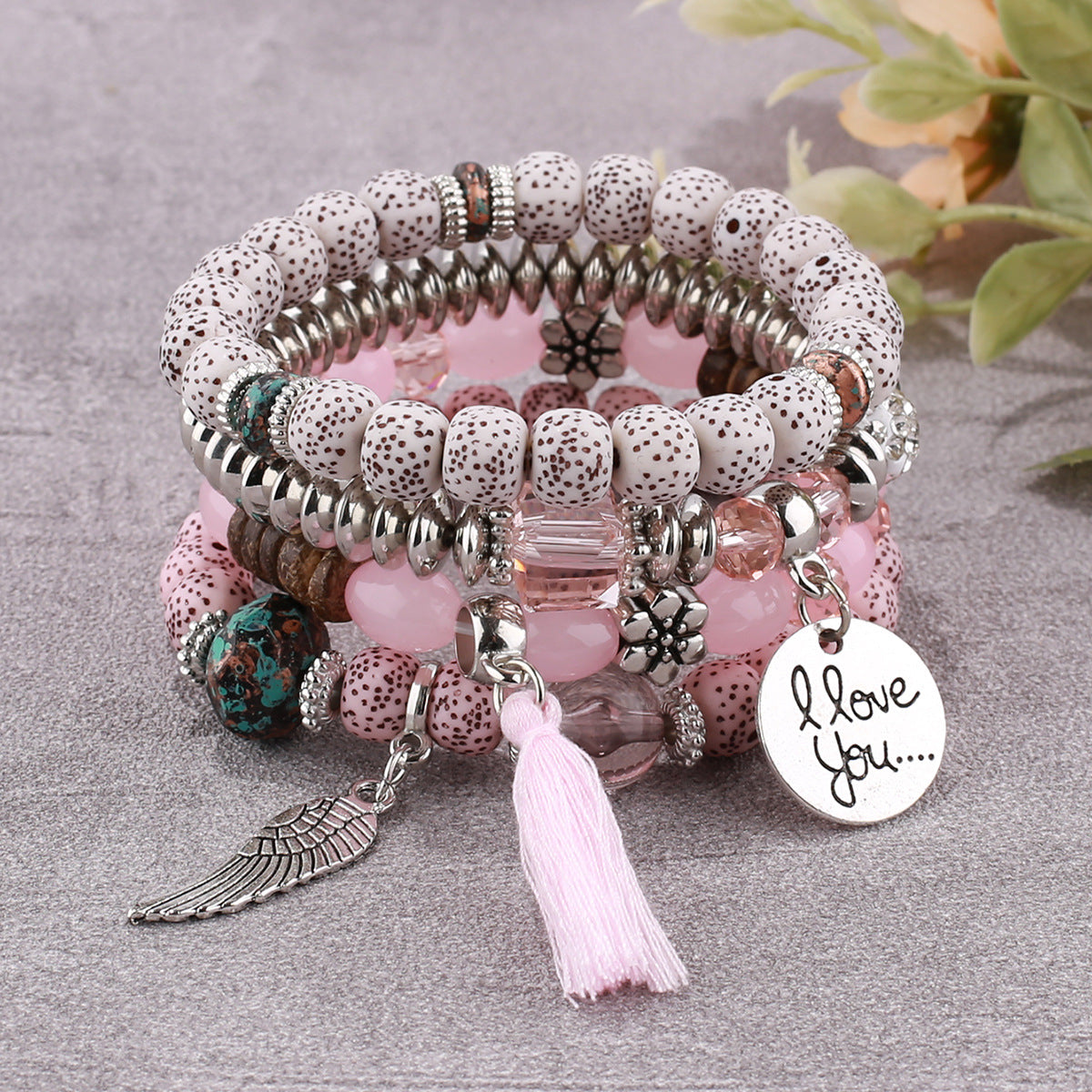 Armband dames | Kralen armband set boho met bedels