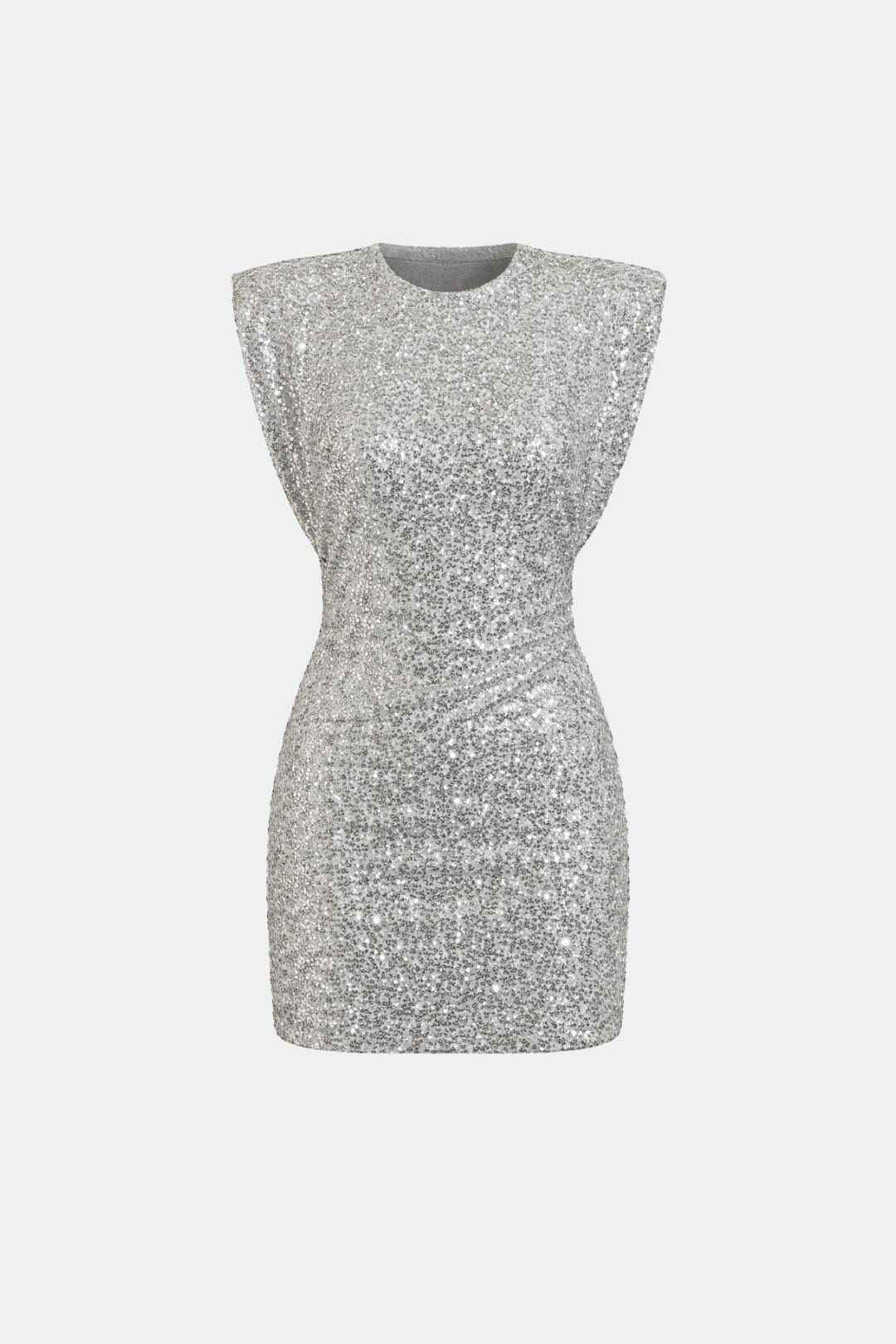 Ashleigh - Off Shoulder Sequin Mini Dress