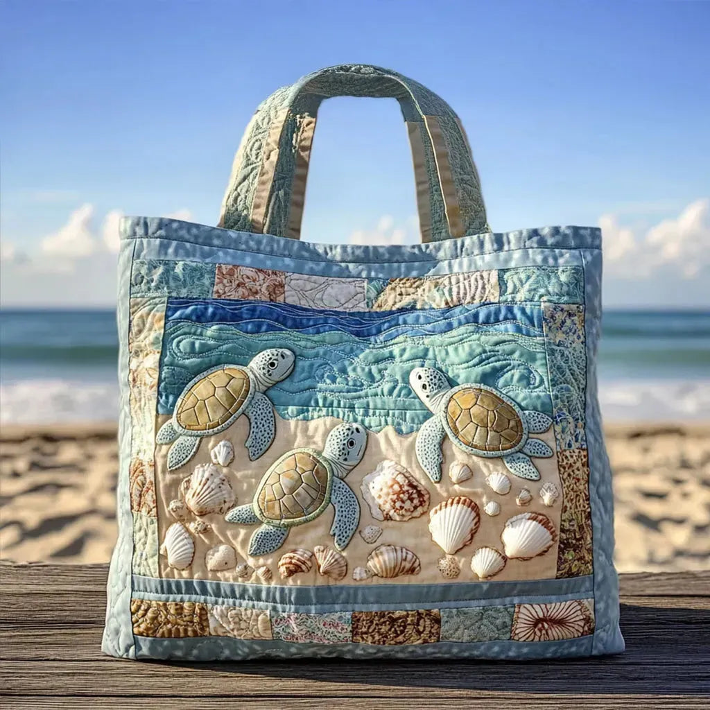 Bolso Tote Artesanal Acolchado Tortuga