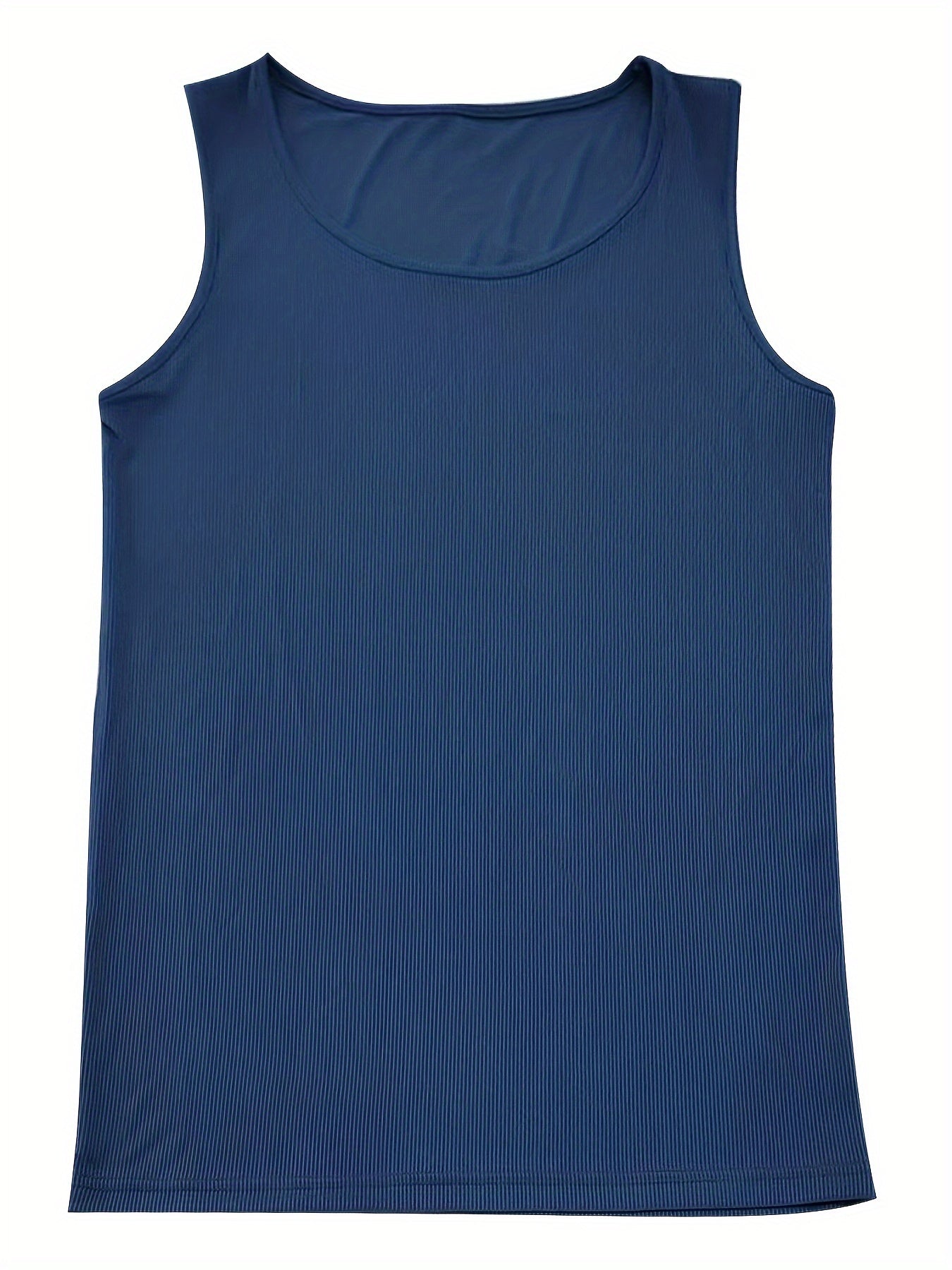 Men’s Cotton Blend Ribbed Tank Top for Spring Summer Everyday Wear