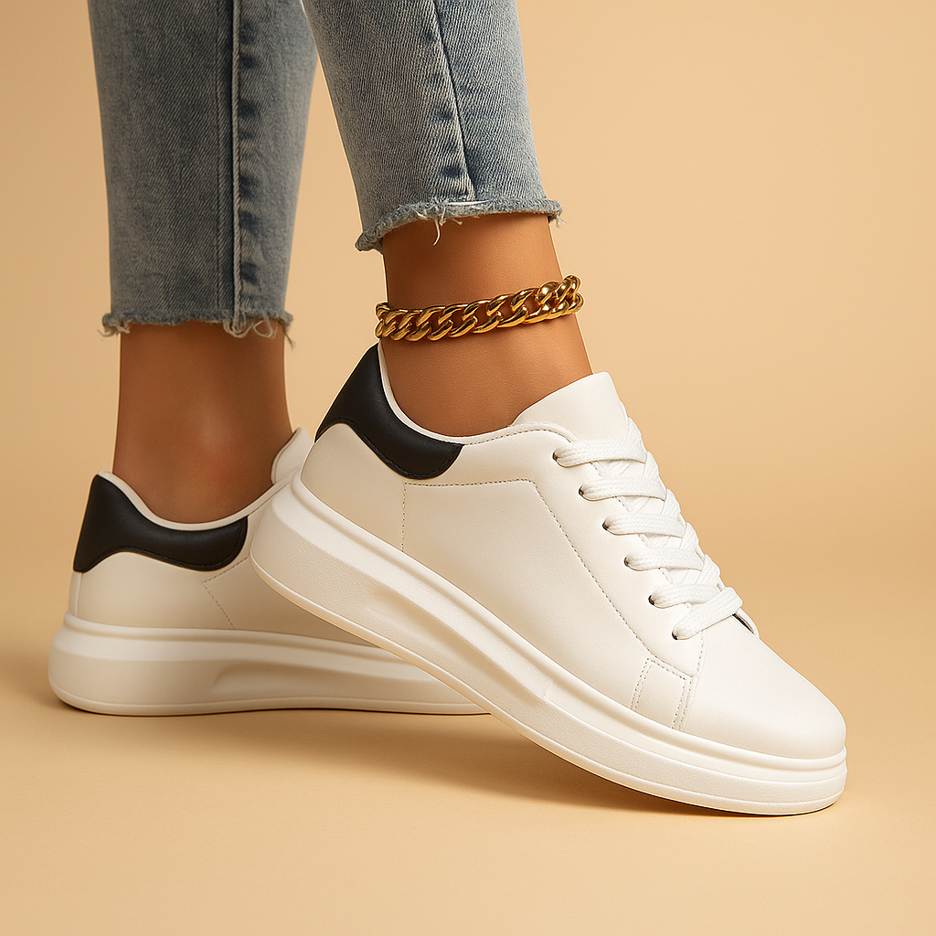 Élégance Quotidienne | Baskets Femme Blanches avec Semelle Souple | Confort Optimal pour Tous les Jours 4