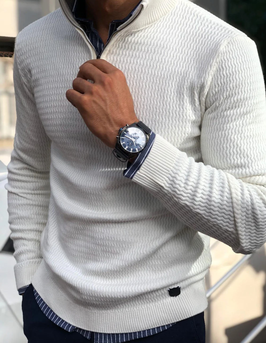 Made Gents | Elegante Zip Pullover | 50% Korting!