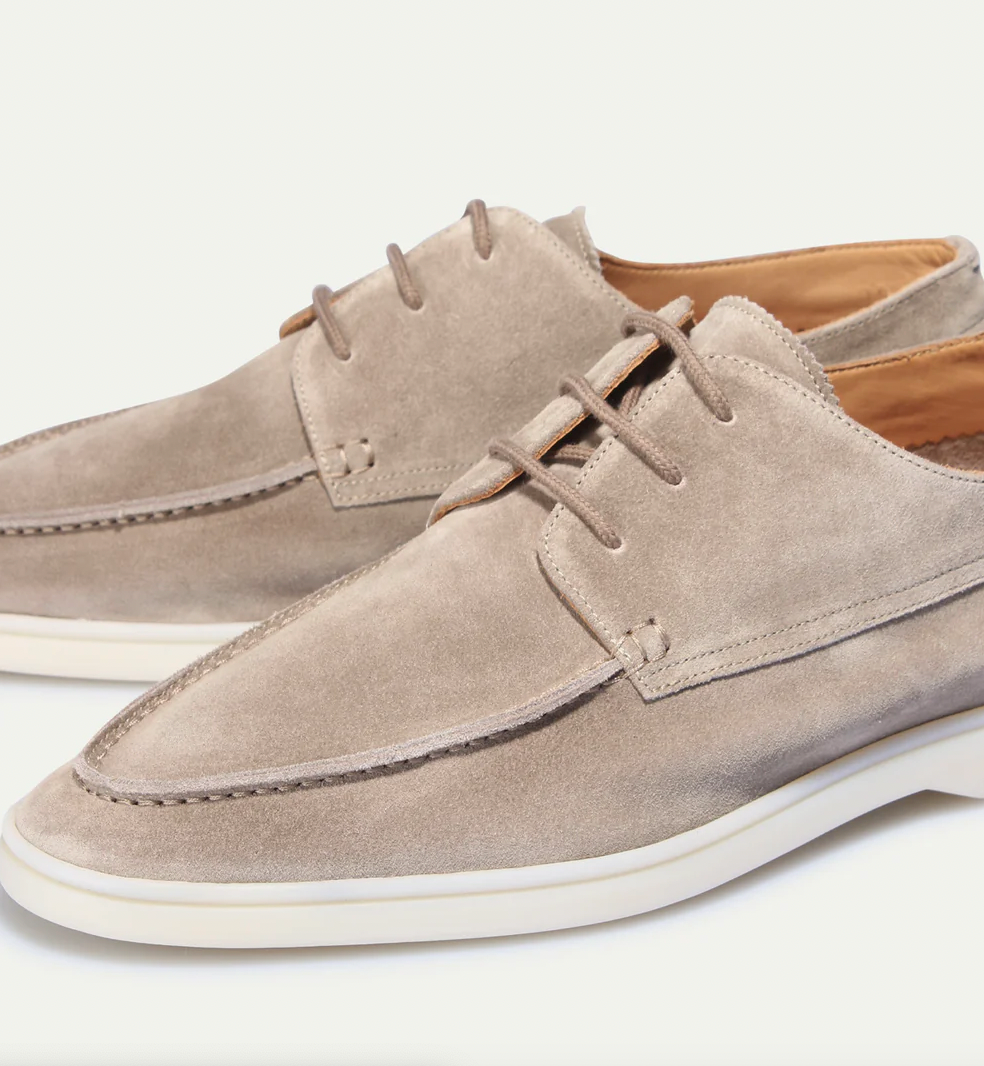 Men's Suede Loafers With Laces