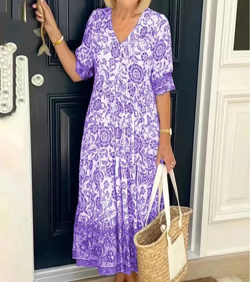 Boho Maxi Dress for Effortless Beauty | DUUWE