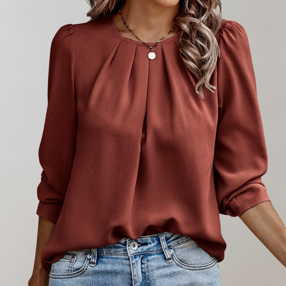 MG | Elegante Damesblouse Met Pofmouwen | 50% Korting!