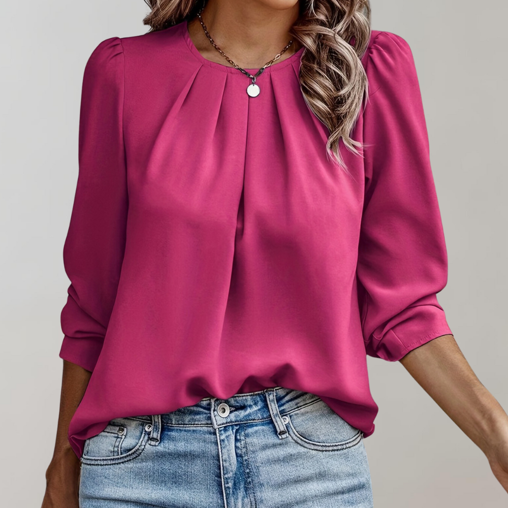 MG | Elegante Damesblouse Met Pofmouwen | 50% Korting!