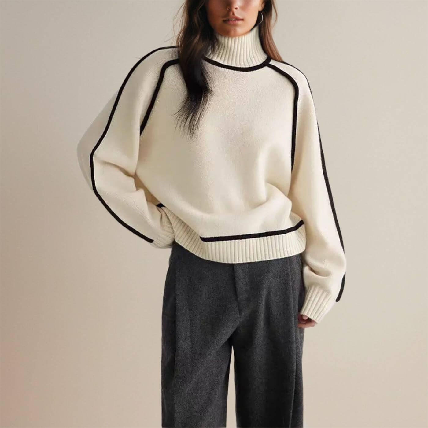 Cecilie™ - Varm Høyhalset Genser