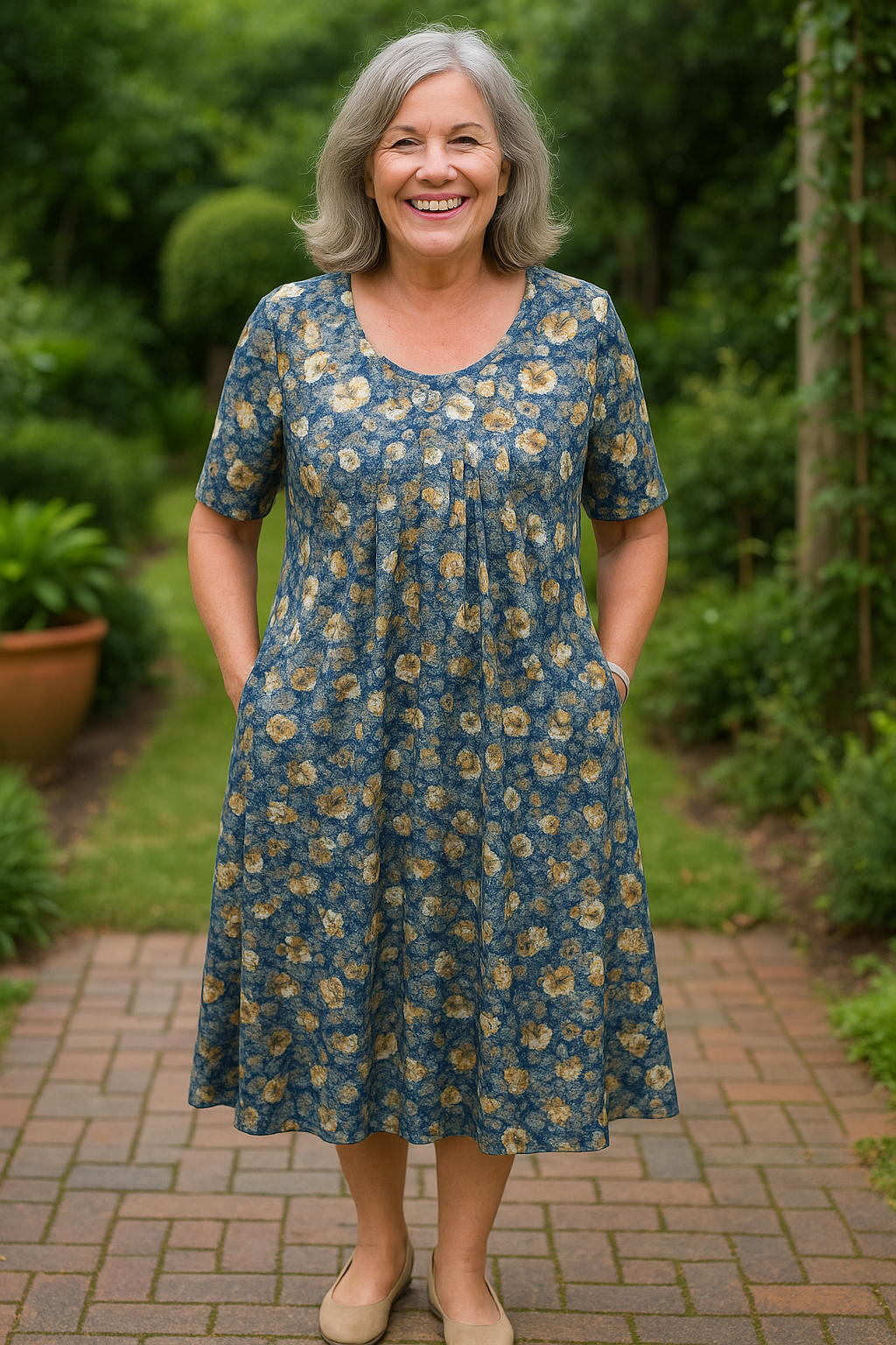 Ivryrose | Casual Midi Dress with Pockets