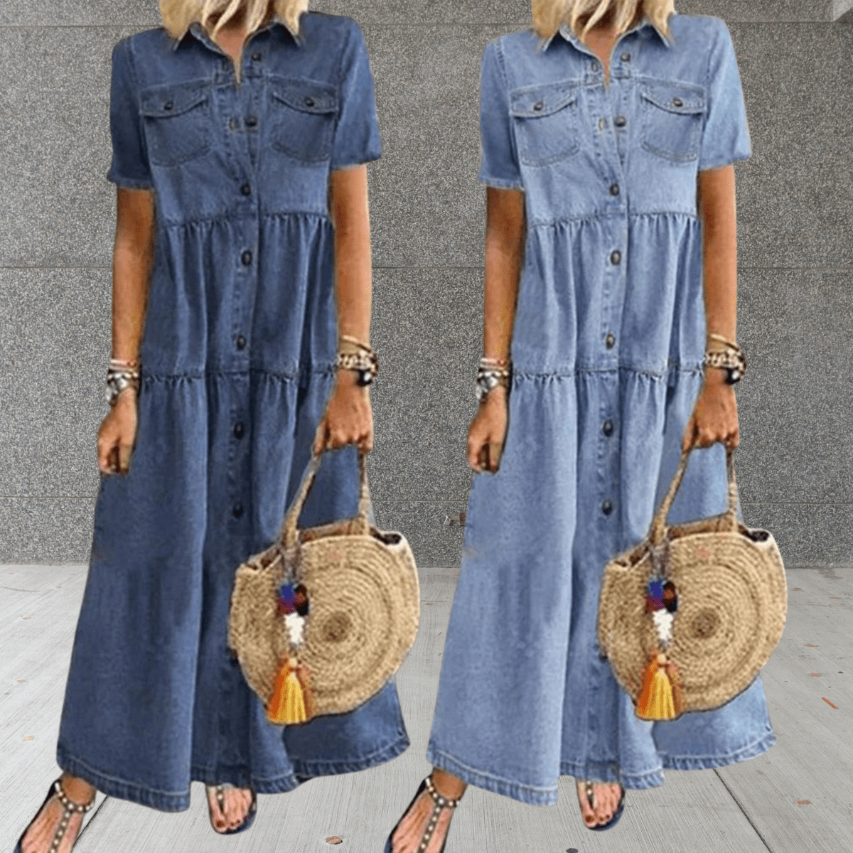 Sandra – Denim Maxi Summer Dress