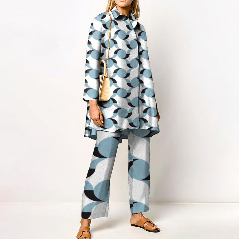 Completo Elegante Stampato Donna | Coordinato due pezzi & Linea fluida slanciante