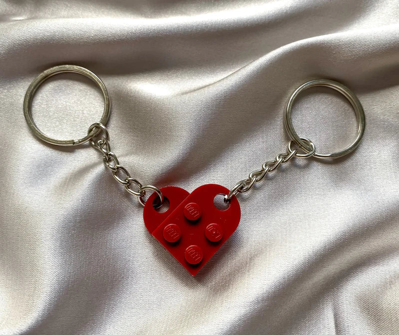 Couple Heart Keychain