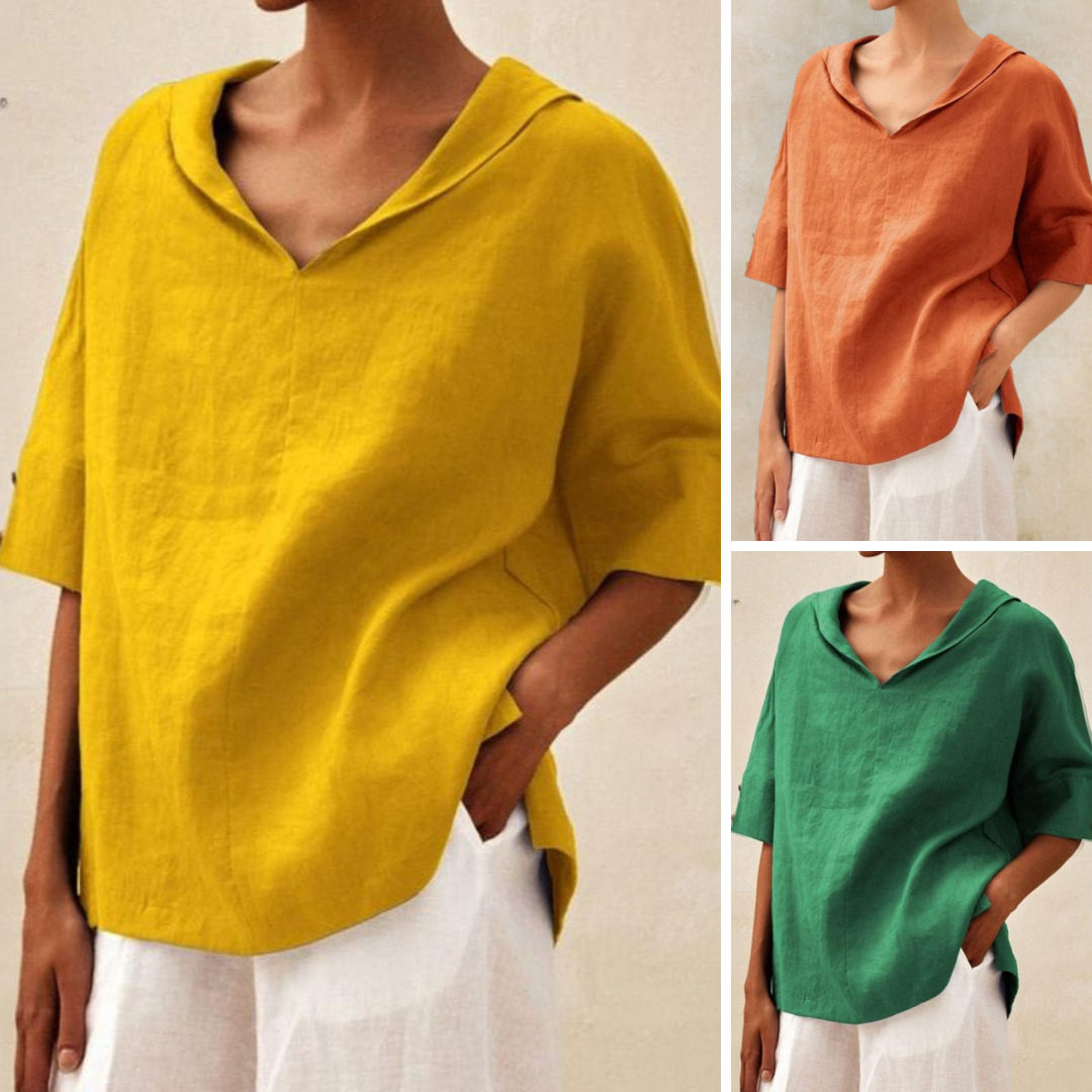 Lhinee Casual Loose-Fit Blouse – Effortless Everyday Style & Comfort