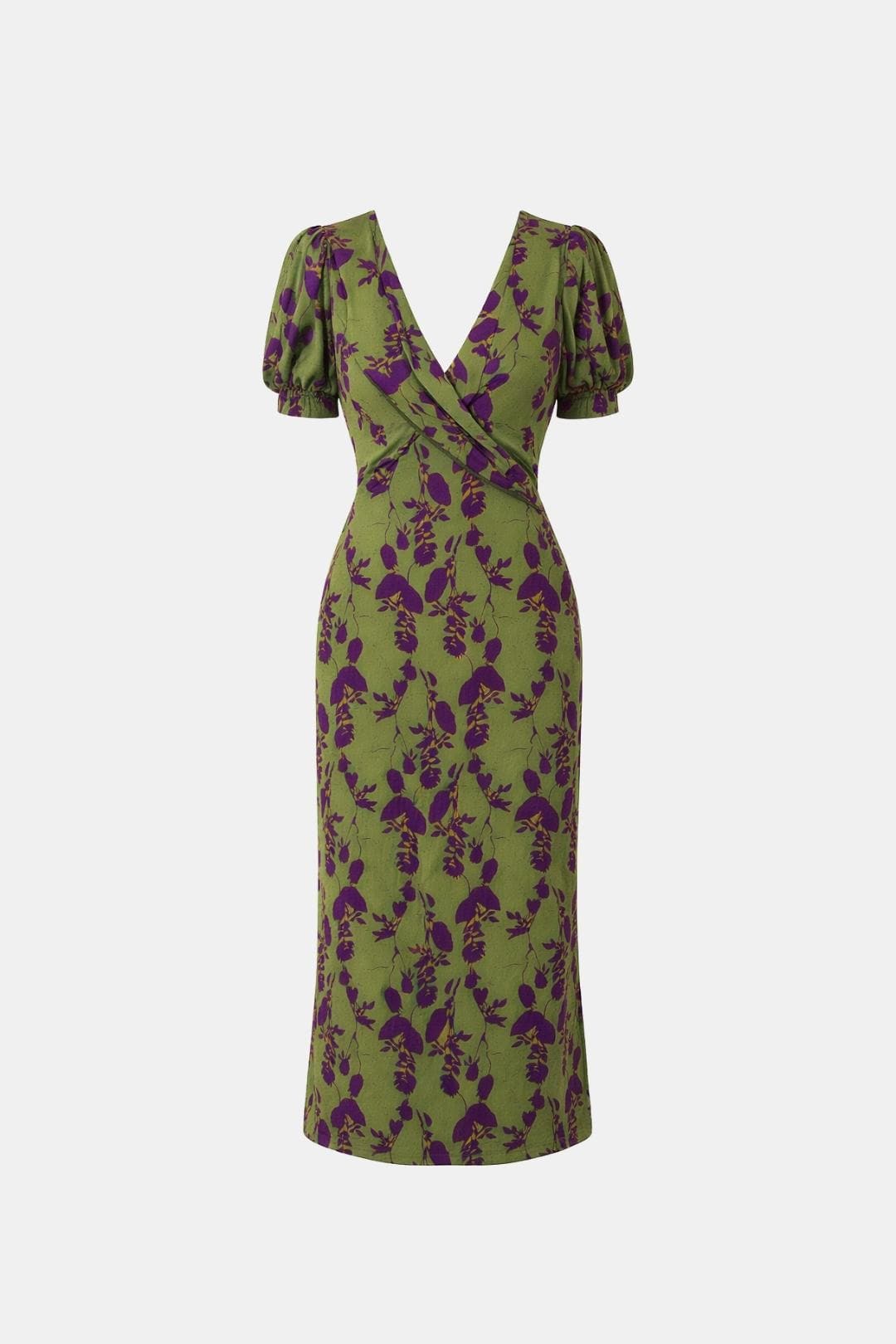 Divine - Elegant V-Neck Floral Dress