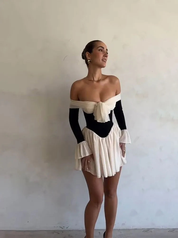 Chic Aura Pleated Mini Dress