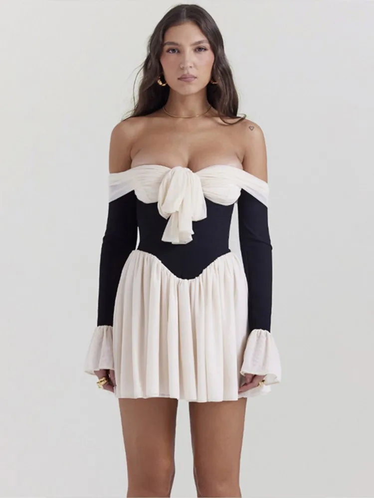 Chic Aura Pleated Mini Dress