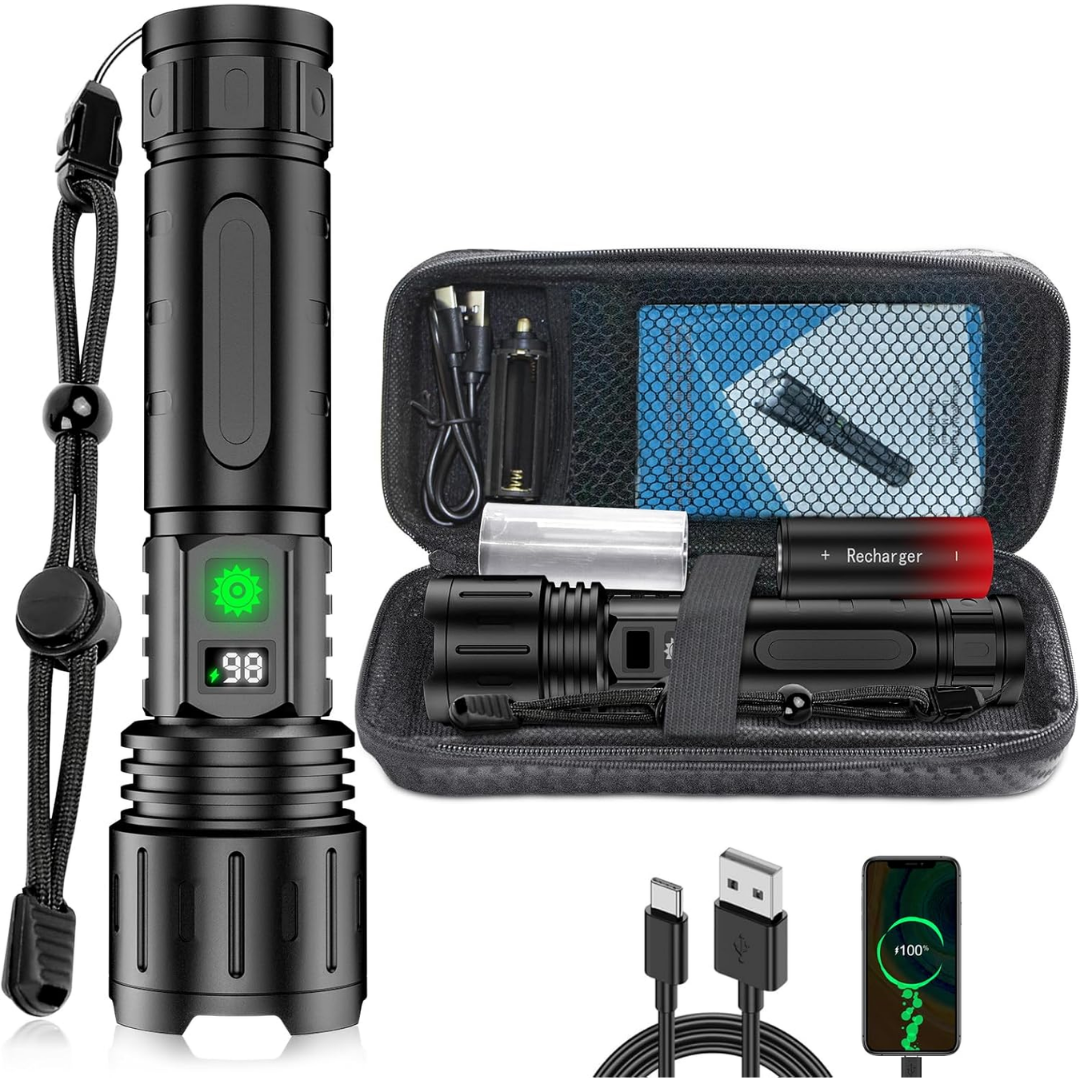 Flashlight – Brightest LED – 10.000 Lumen