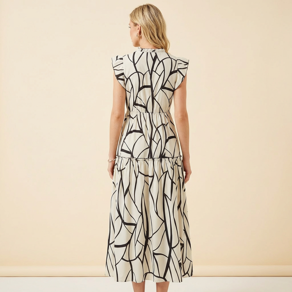 Elegant Printed Dress for Women