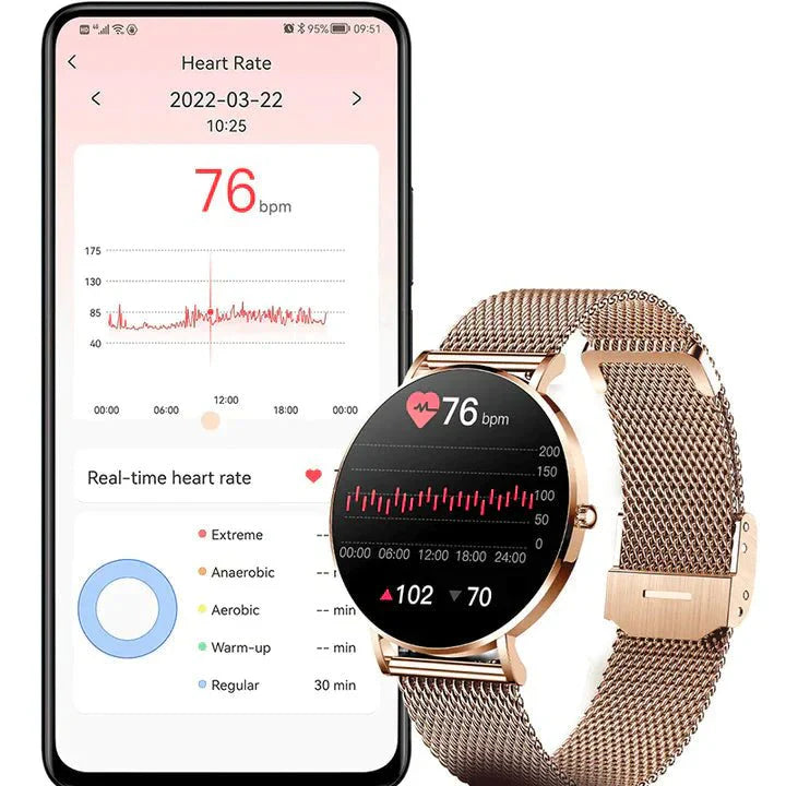 California Smartwatch für Damen – Strahlendes Glitzer-Design trifft auf Eleganz