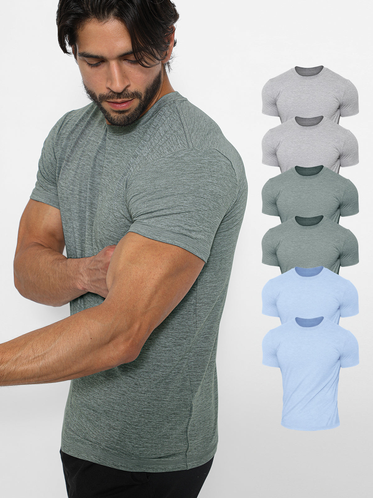 6-Pack XAND Curved-Hem Shirt Korte Mouwen