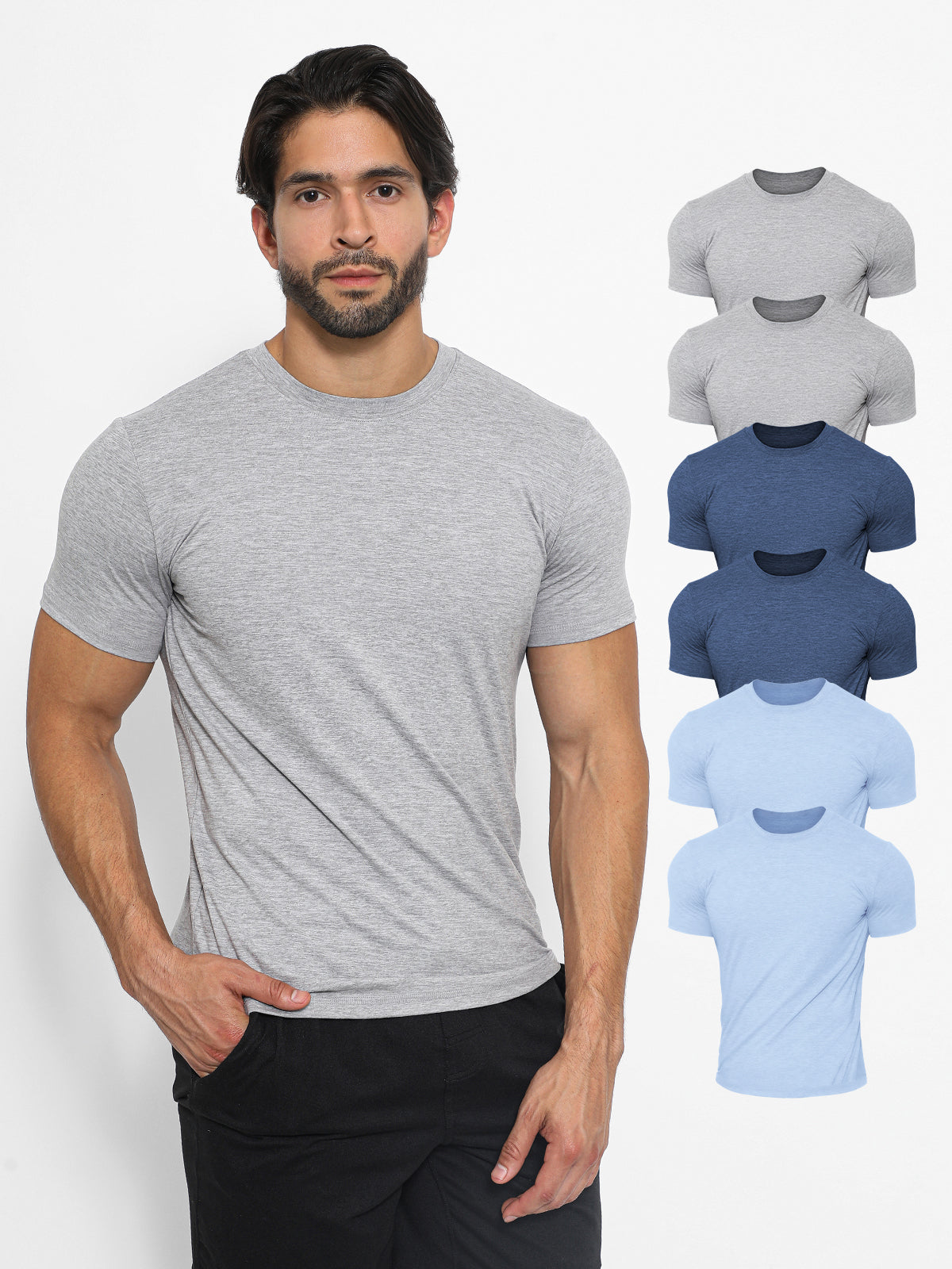 6-Pack XAND Curved-Hem Shirt Korte Mouwen