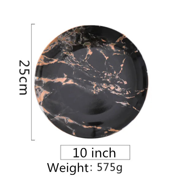 ÄktaGuld by skörten Sweden - Opulent Gold & Marble Porcelain Dinnerware Collection